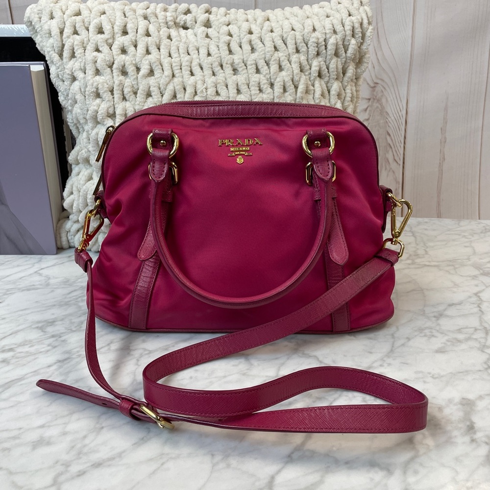 Prada Pink Nylon Satchel